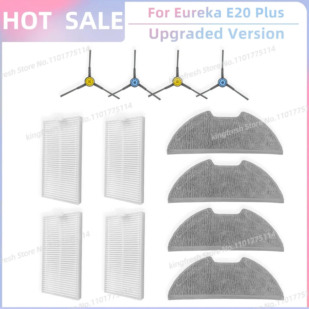 Fit For Eureka E20 Plus Vacuum Replacement Parts Side Brush Hepa Filter Mop Cloth Accessories