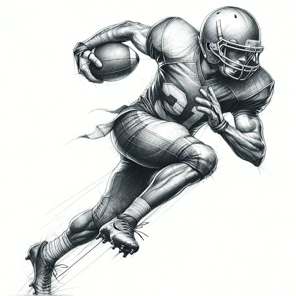 Agile Football Sketch Cotton Cushion