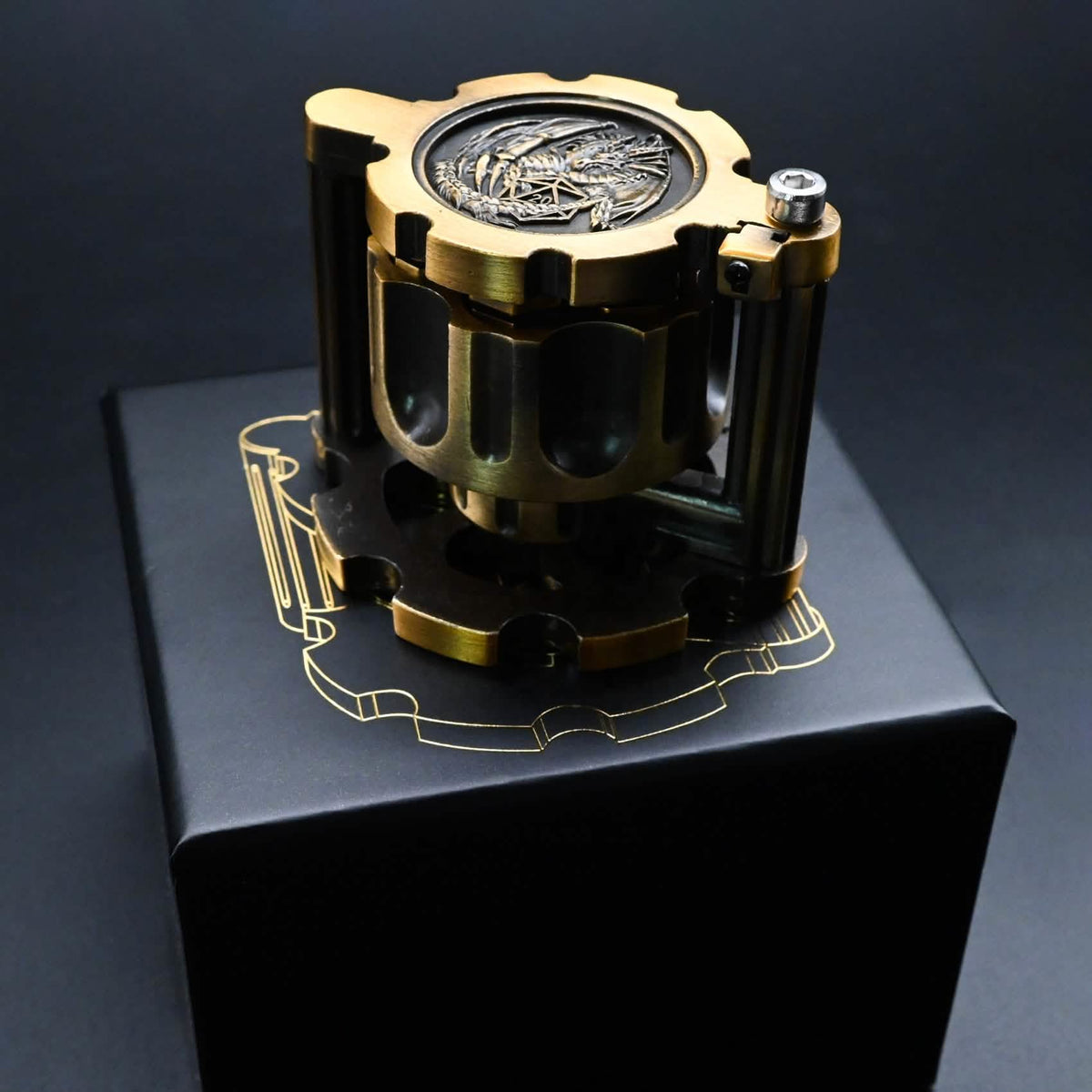 Hexchamber | Bullet Dice Set | Solid Metal | Ancient Gold