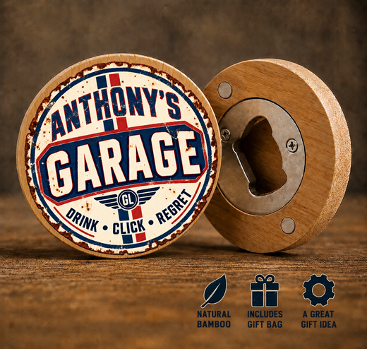 Anthony’s Garage Bottle Opener – Funny Gift for Him