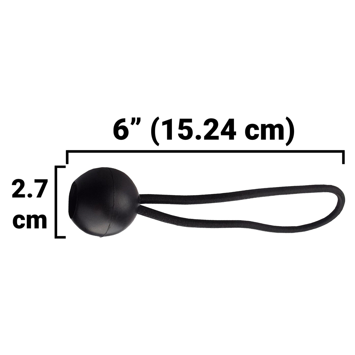 Grey L-Grade Tarpaulin with 10 x 6" Bungee Balls (Black)