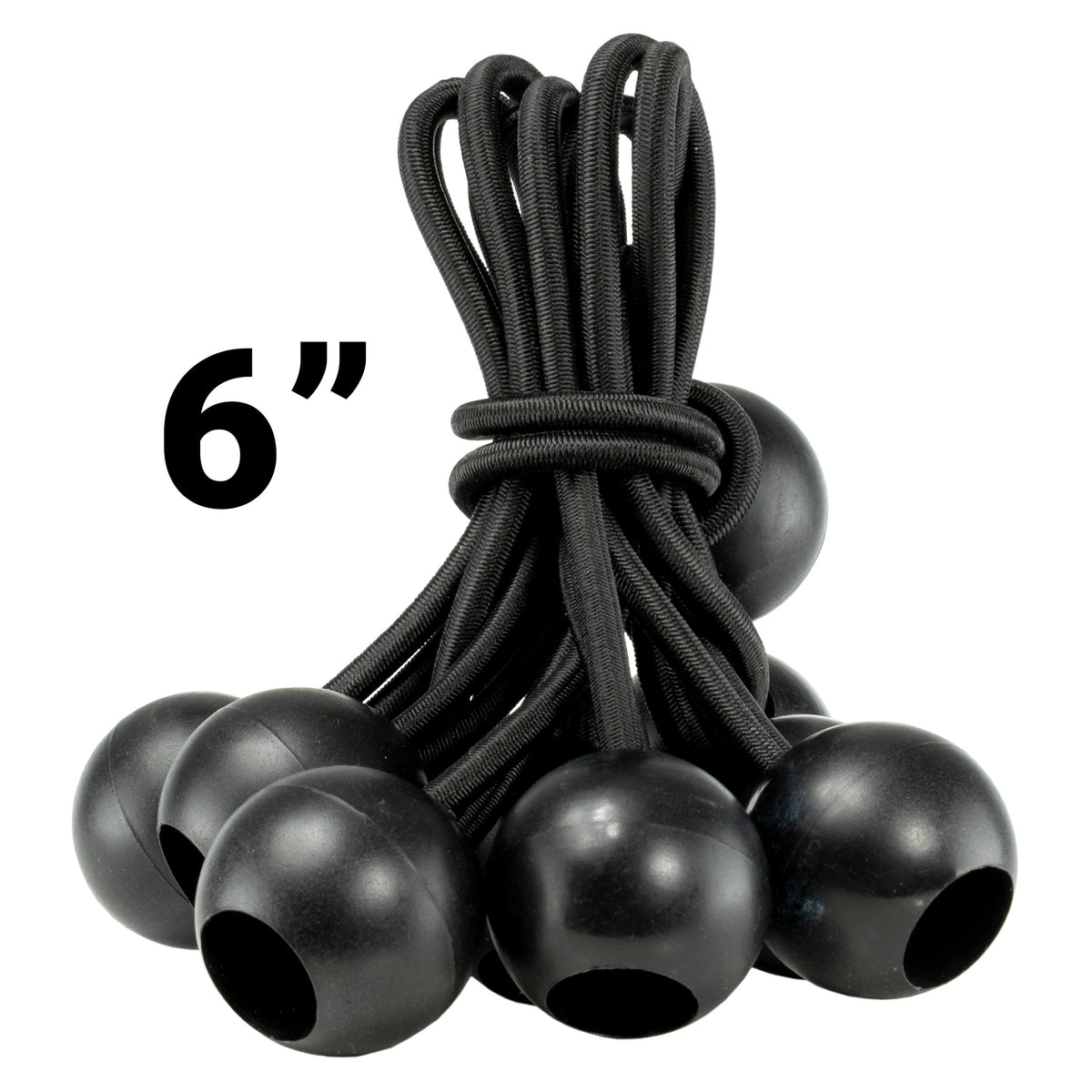 Green S-Grade Tarpaulin with 10 x 6" Bungee Balls (Black)