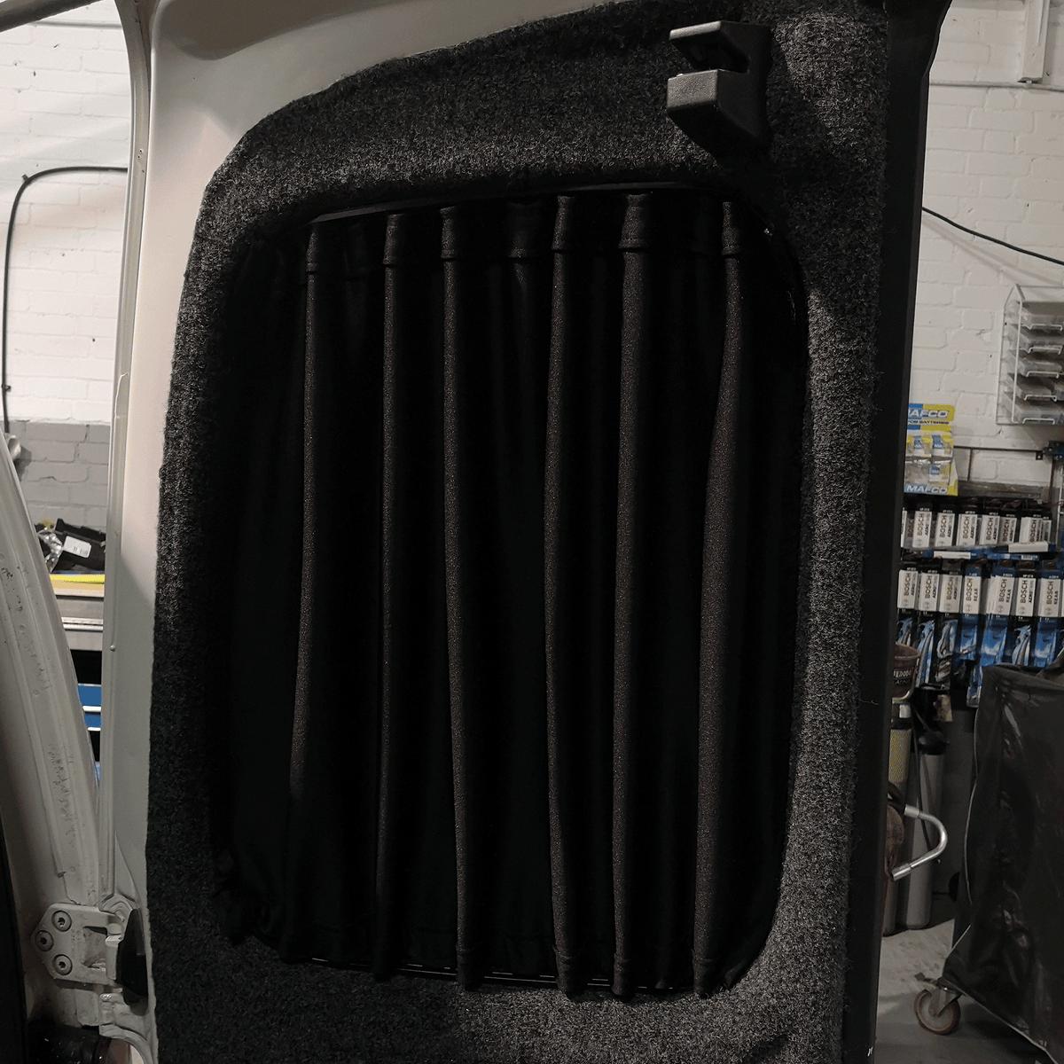 For Ford Transit MK7 Premium Barn Door Window Curtains – Blackout Campervan Curtains | Van-X