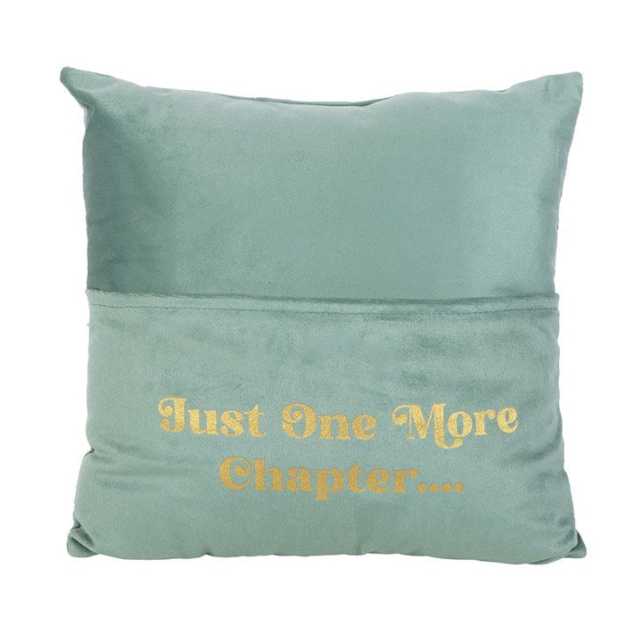 Just One More Chapter Cushion with Book Pocket