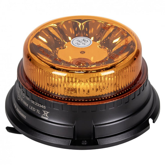 Truck LED ECE R65 LED Low Profile Flashing Beacon Amber - Magnetic Mount