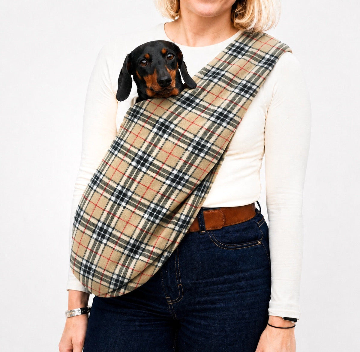 Patterned Fleece Dog Sling