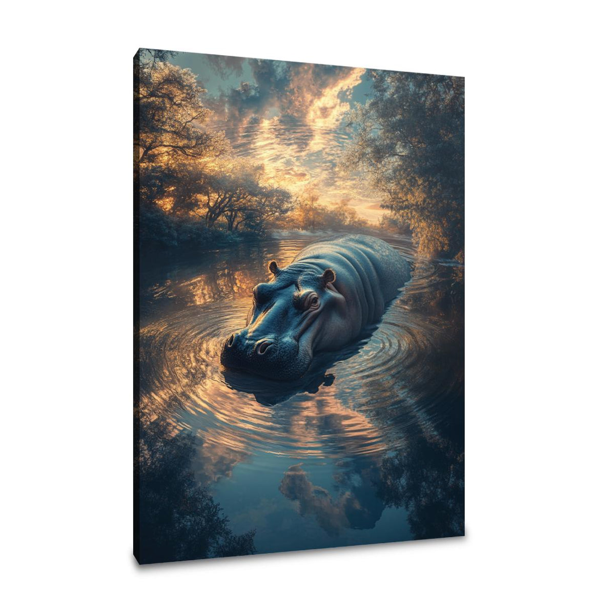 Hippo’s Dream Afloat Canvas