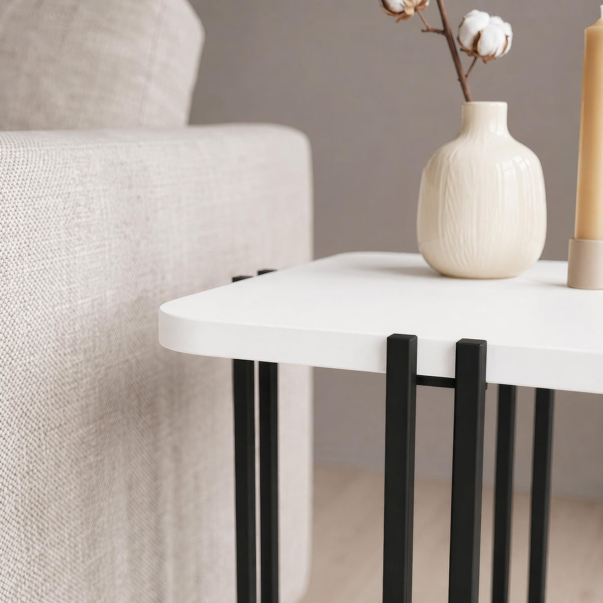 Notus 2-Tier Side Table with Shelf