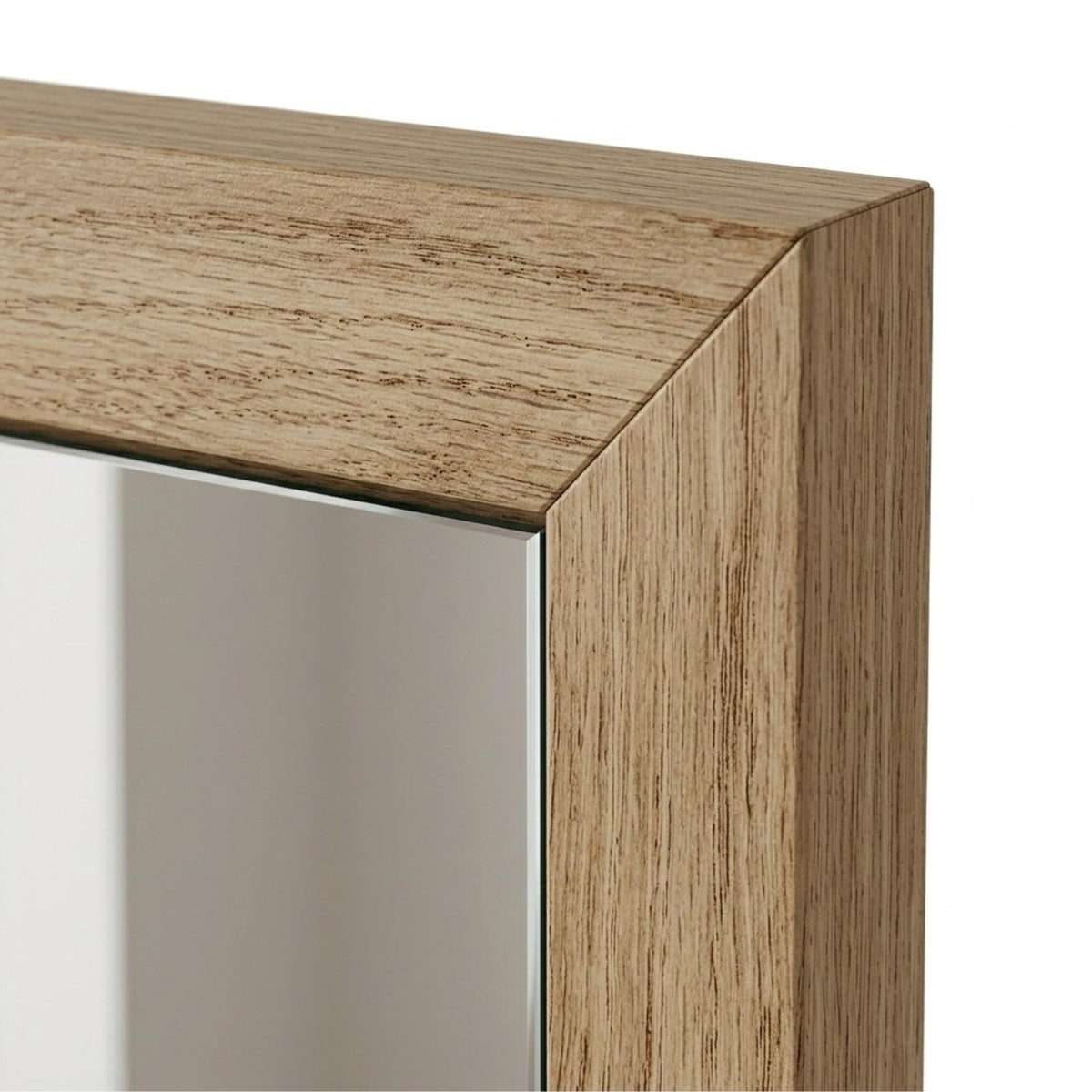 Mars Square Wall Mirror Whiskey Oak 86cm