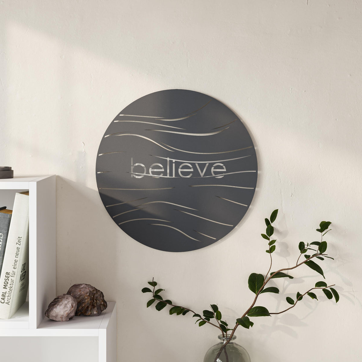 Believe Modern Metal Wall Art Home Decorative Ornament