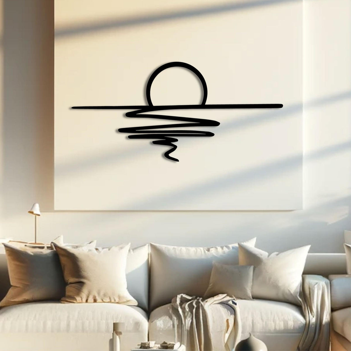 Metal Wall Art - Sunset 75x35 Cm