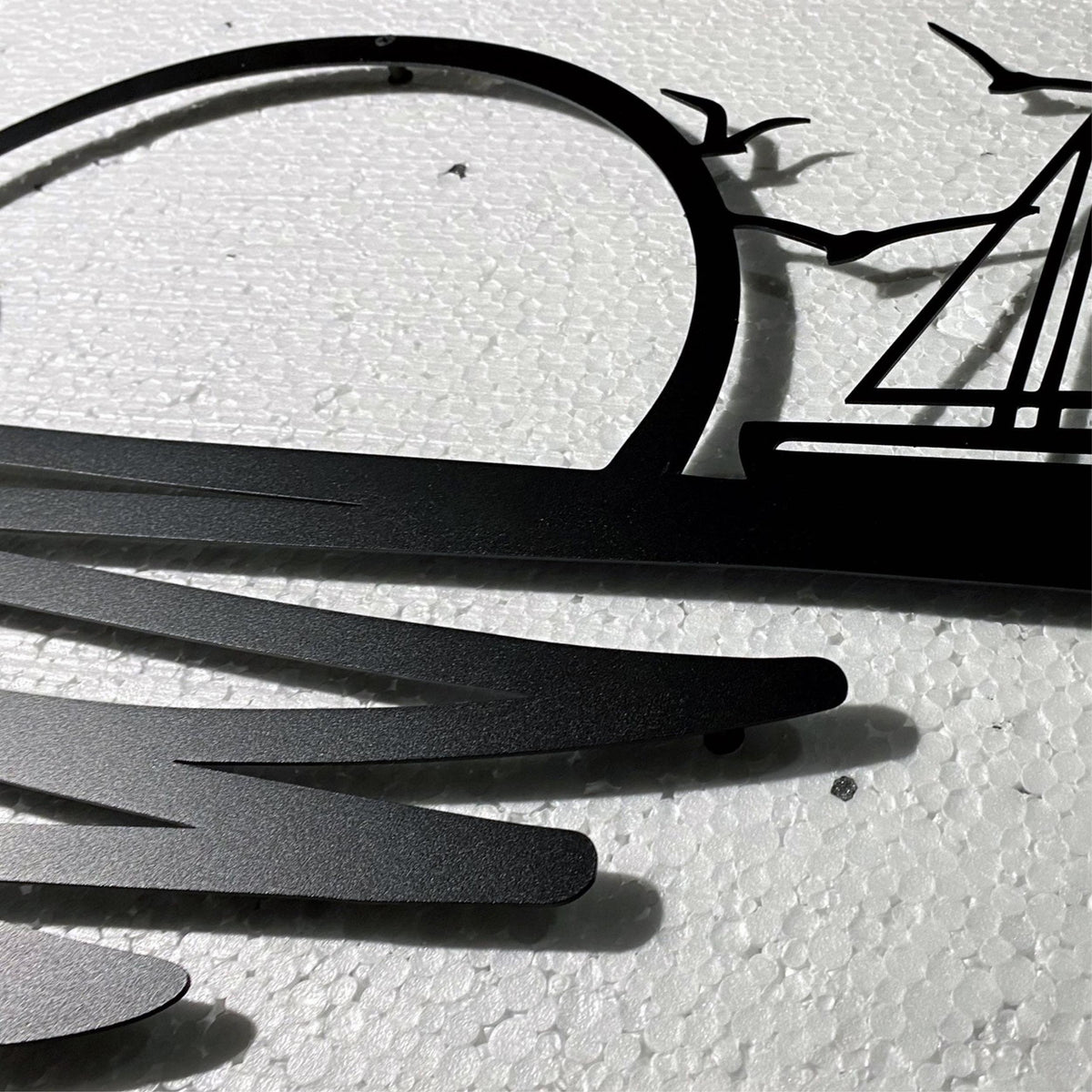 Metal Wall Art - Rising Sun 75x37 Cm