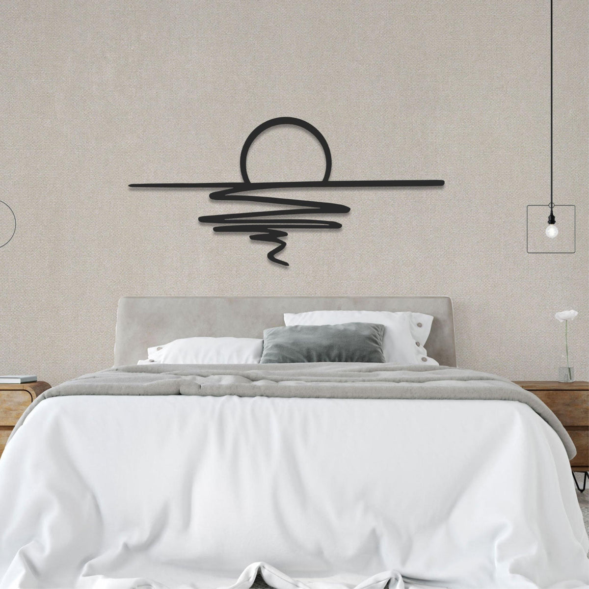 Metal Wall Art- Sunset 120x56 Cm