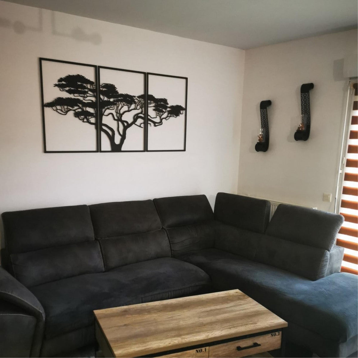 Metal Wall Art - African Tree 120x60cm