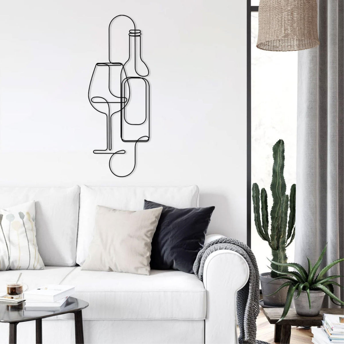 Metal Wall Art - Wine 75cm