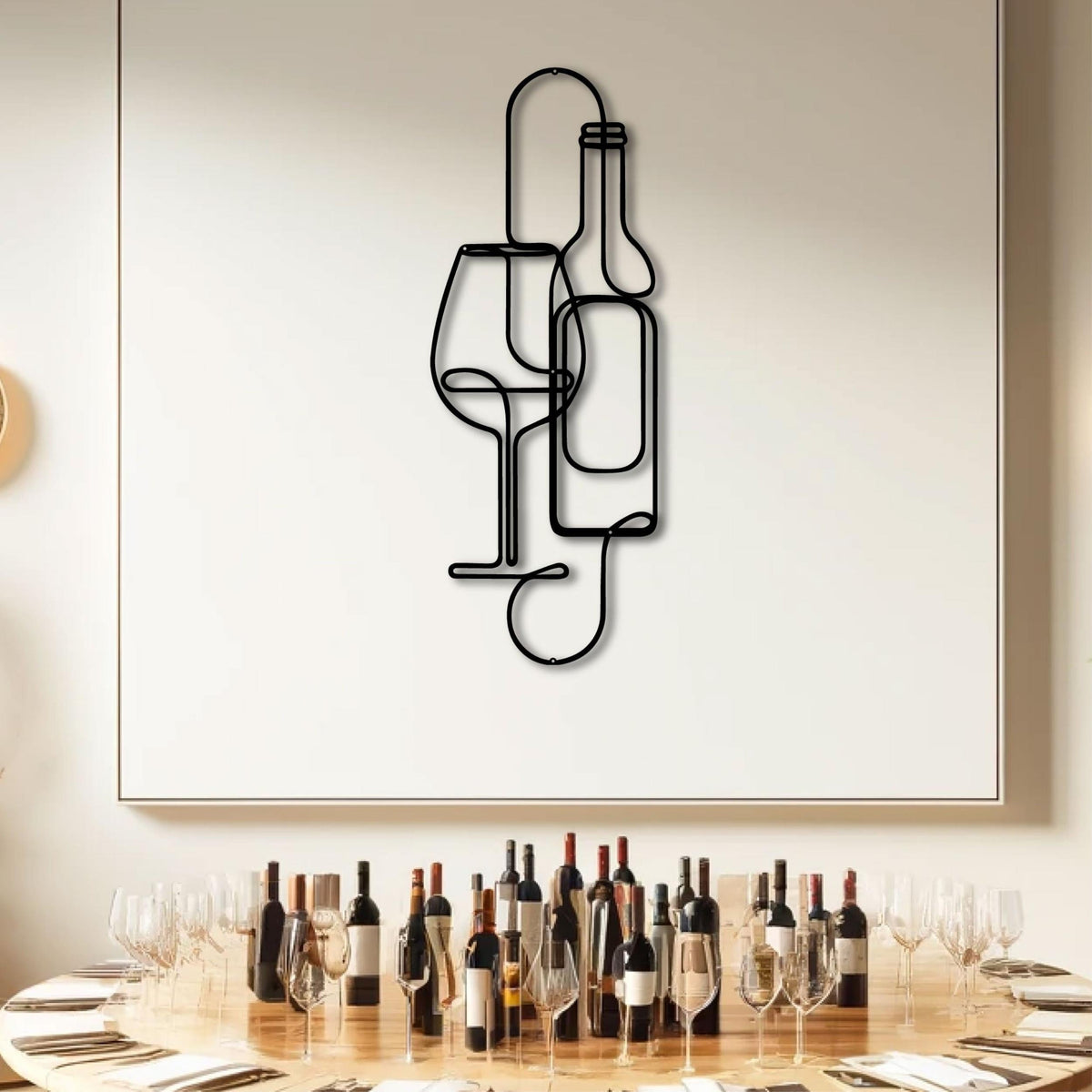 Metal Wall Art - Wine 75cm