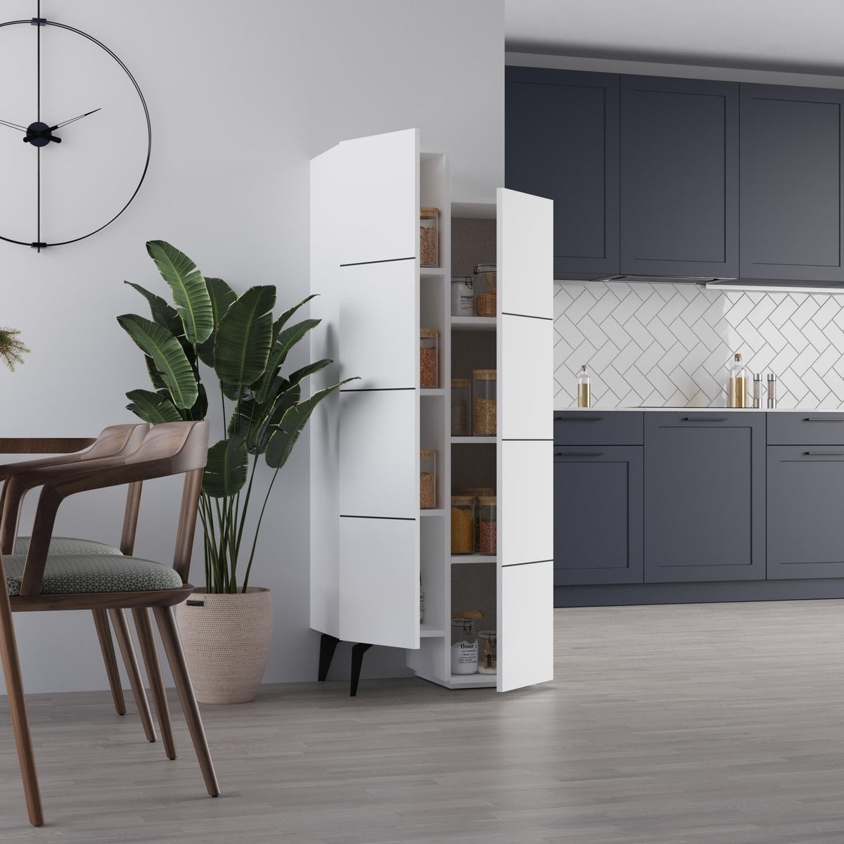 Stair Modern Hallway Storage - Multipurpose Cabinet 156 x 62 x 37 cm
