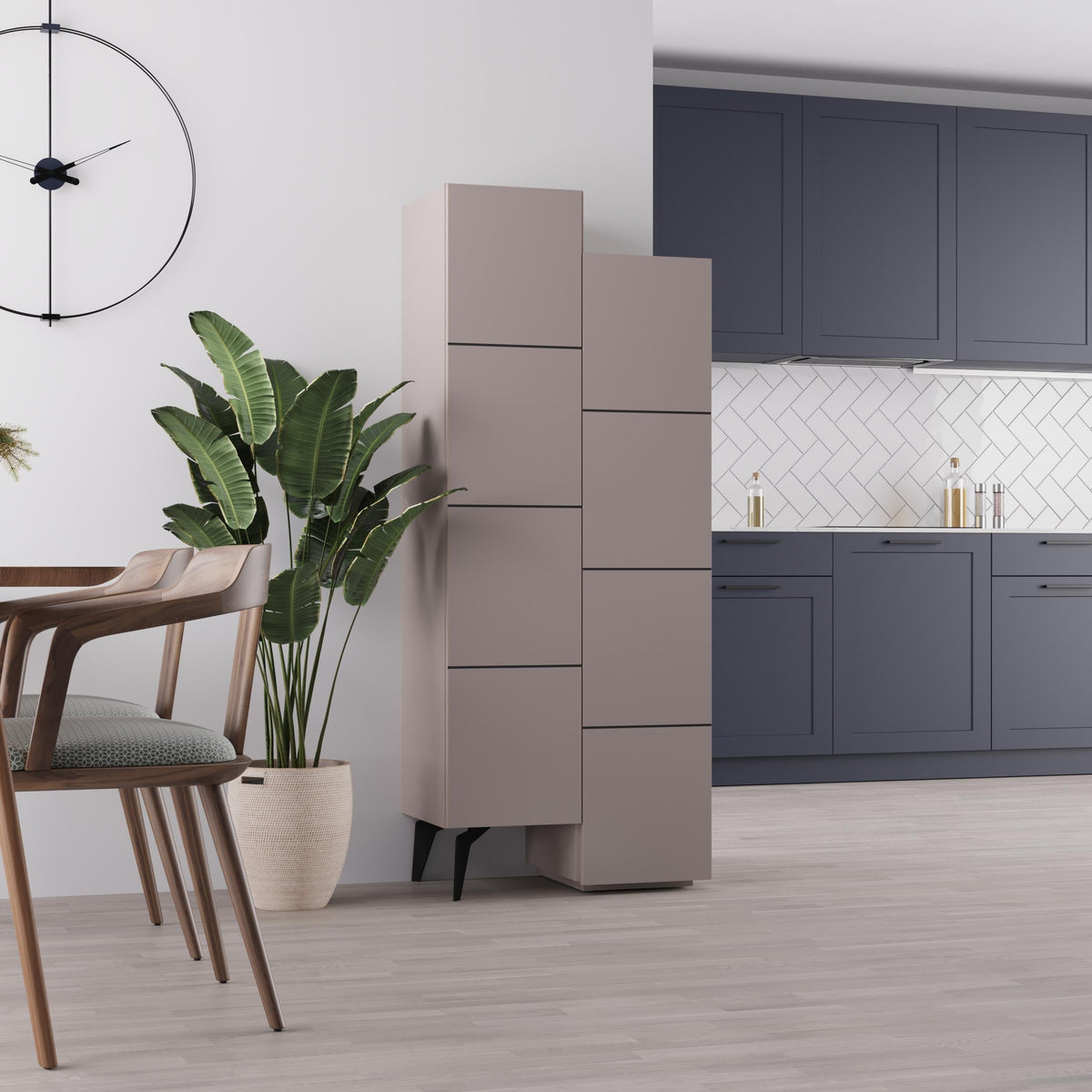Stair Modern Hallway Storage - Multipurpose Cabinet 156 x 62 x 37 cm