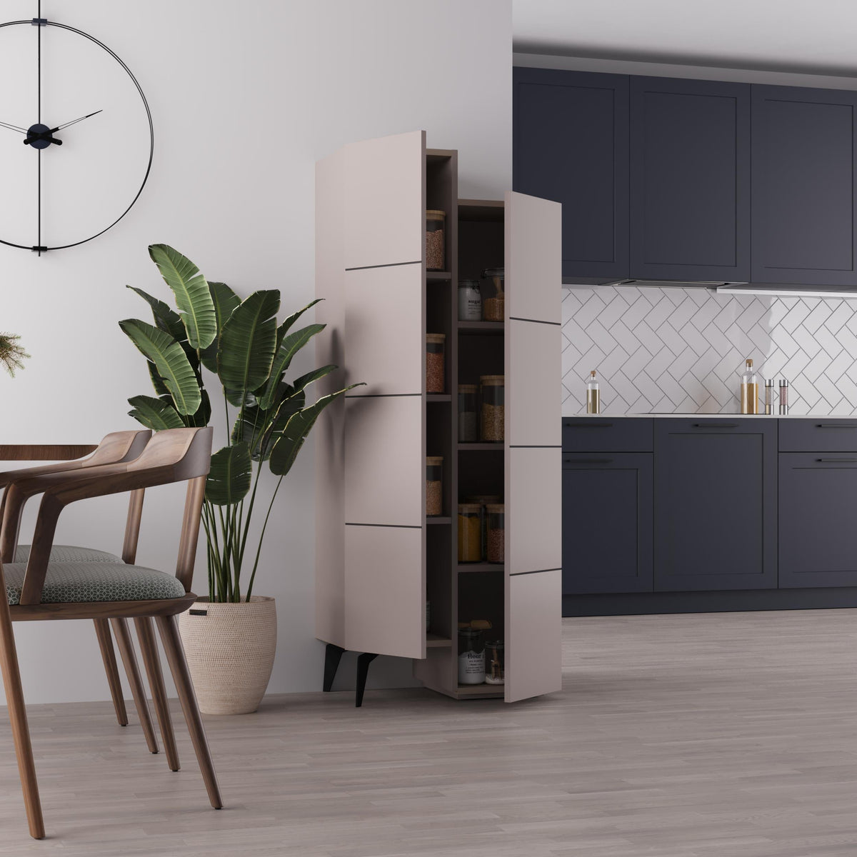 Stair Modern Hallway Storage - Multipurpose Cabinet 156 x 62 x 37 cm