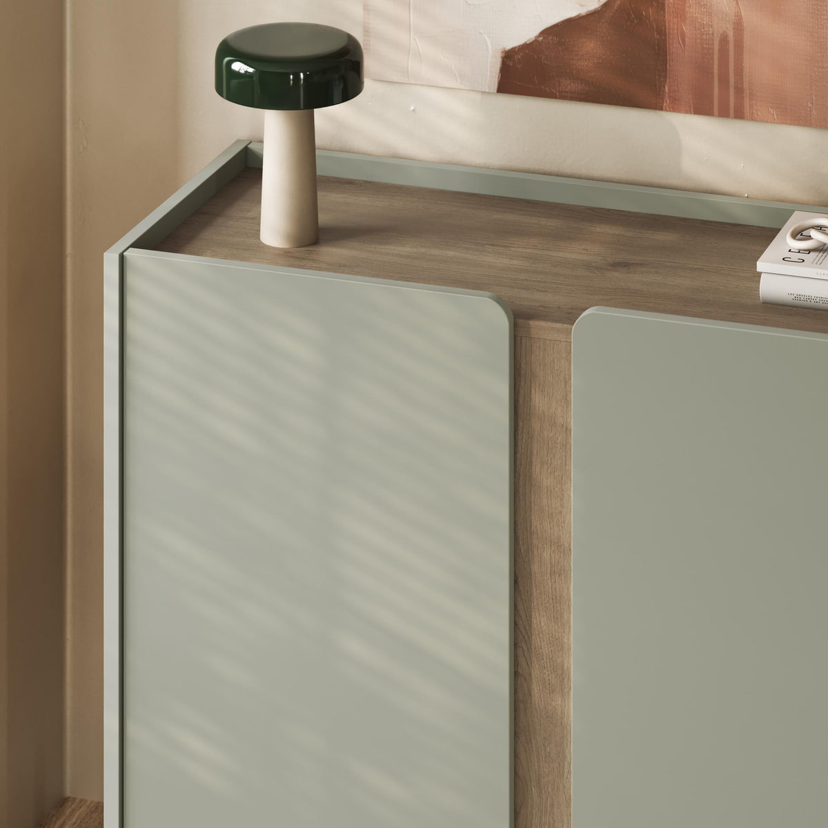 Norm Sideboard 2 Doors Natural Oak-Sandstone 100 x 40.5 x 82.9 cm