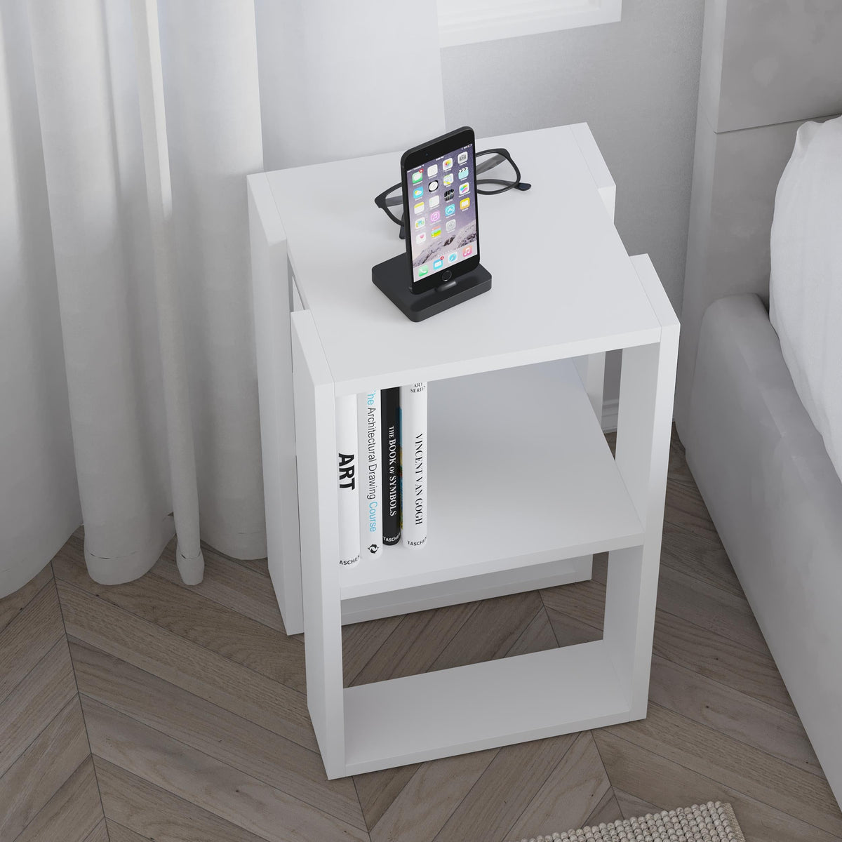 Lonie Modern Bedside Table Bedroom Furniture Width 34cm