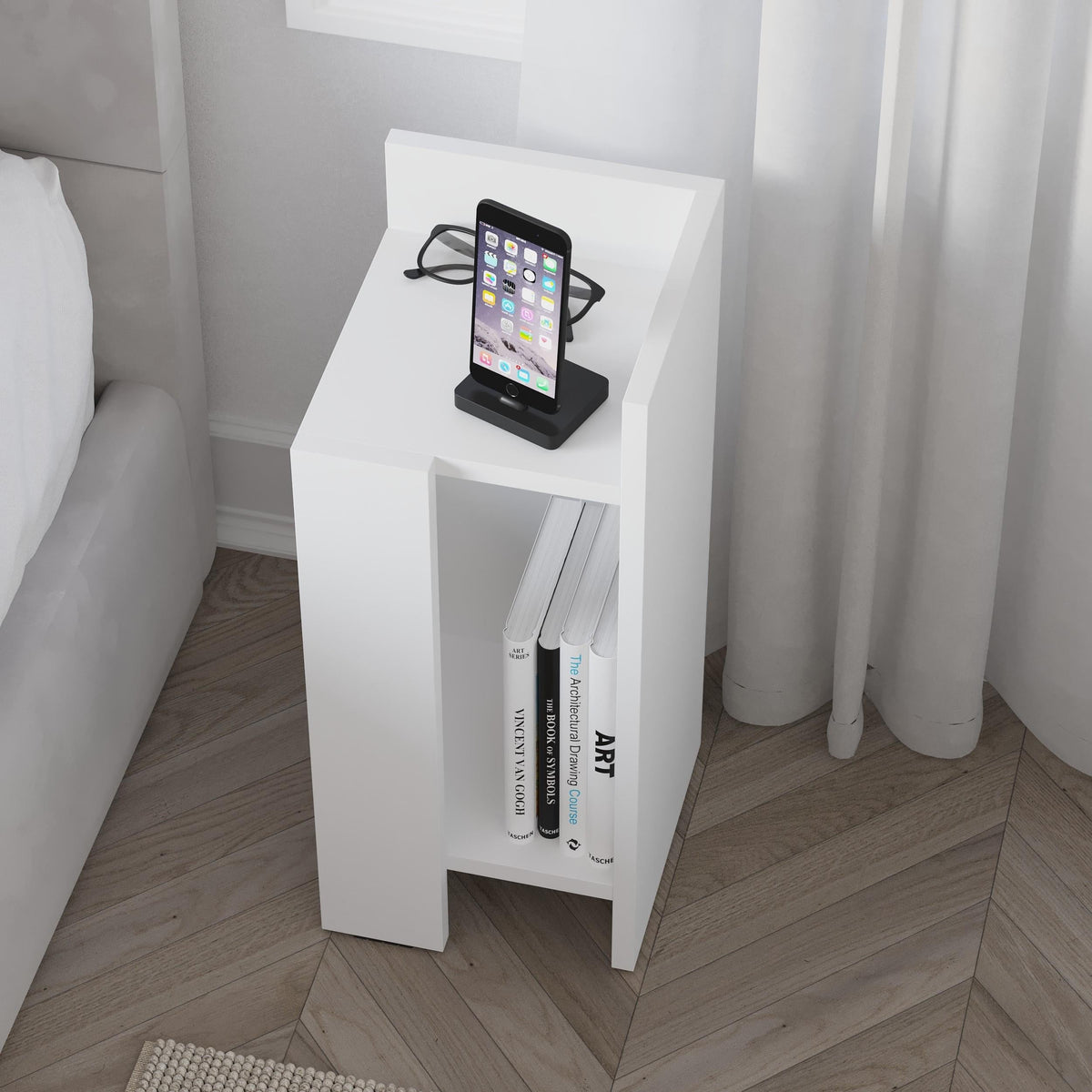 Elos Modern Bedside Table Right Module 25cm Narrow