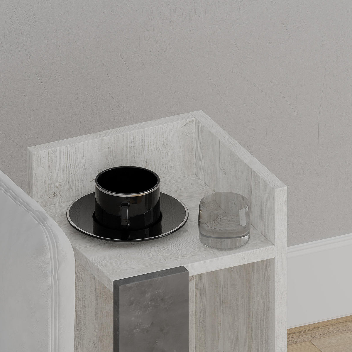 Elos Modern Bedside Table Right Module 25cm Narrow