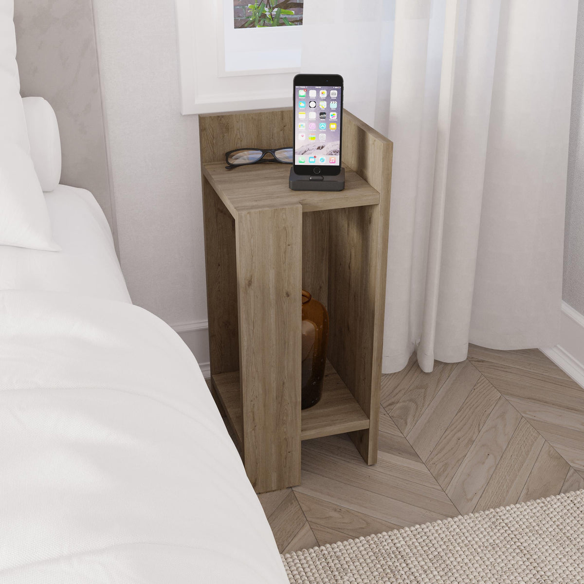 Elos Modern Bedside Table Right Module 25cm Narrow