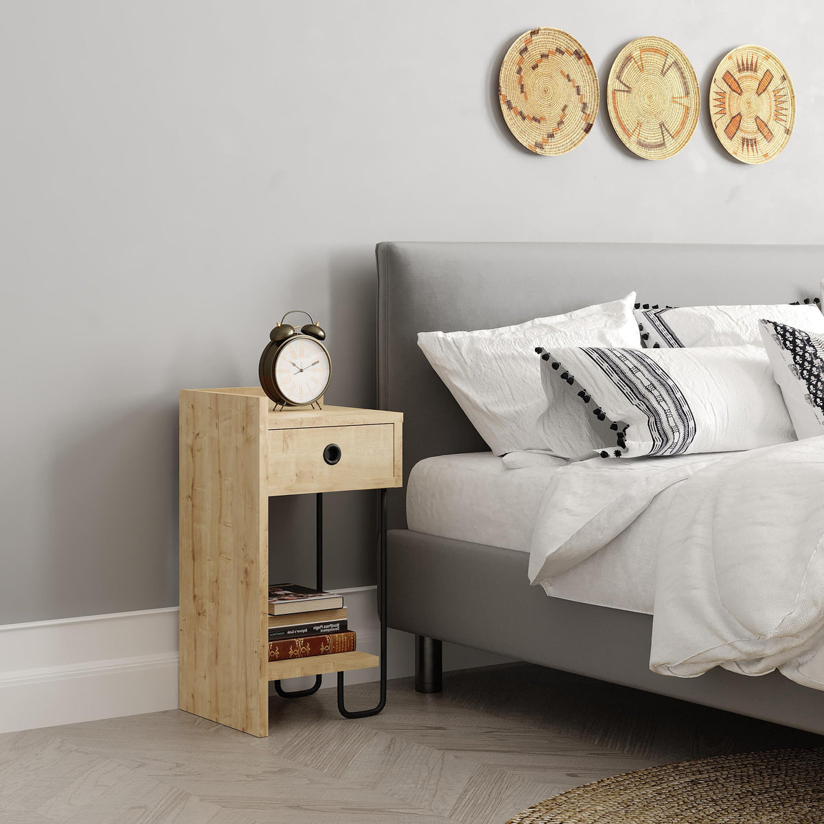 Sirius Modern Bedside Table Left Module Width Bedroom Furniture 32cm