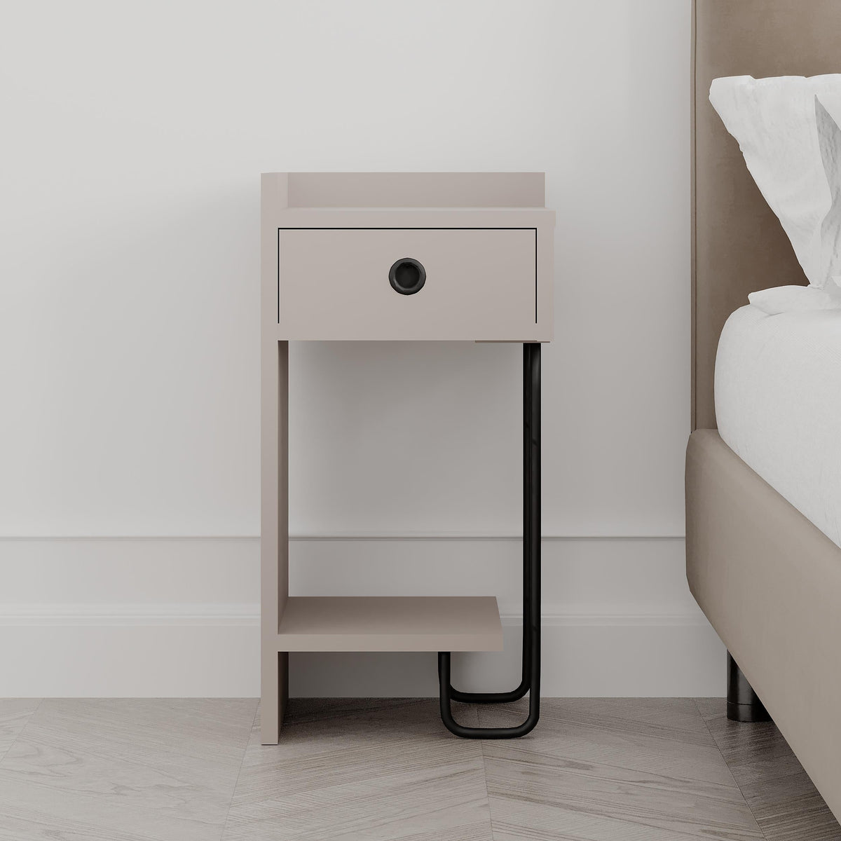 Sirius Modern Bedside Table Left Module Width Bedroom Furniture 32cm