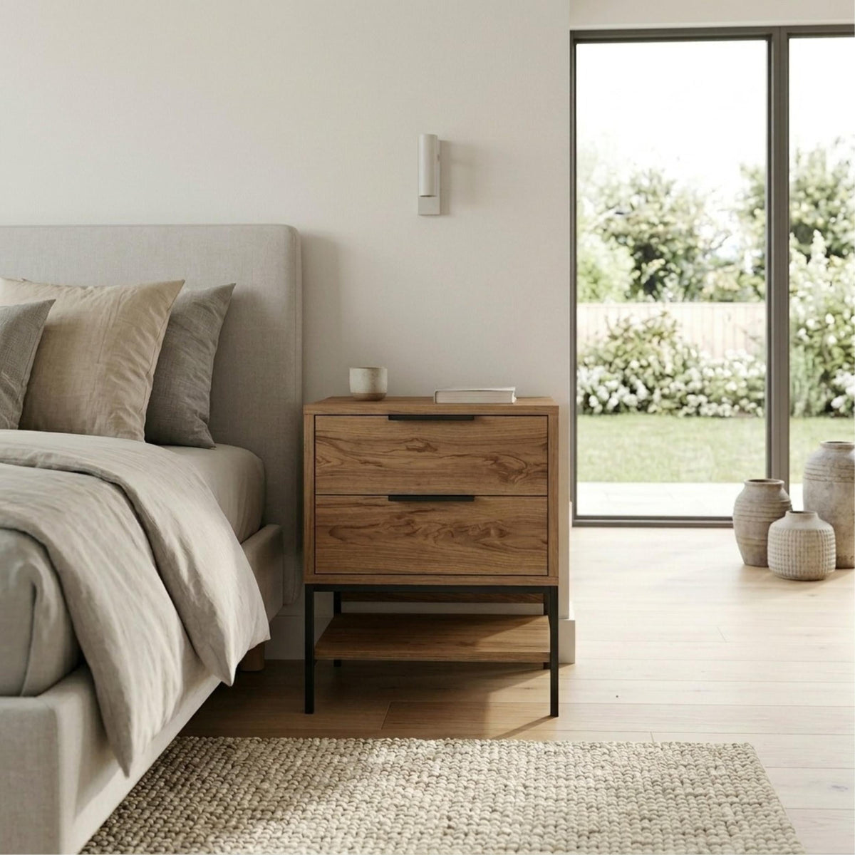 Mars Bedside Table Whiskey Oak W45cm