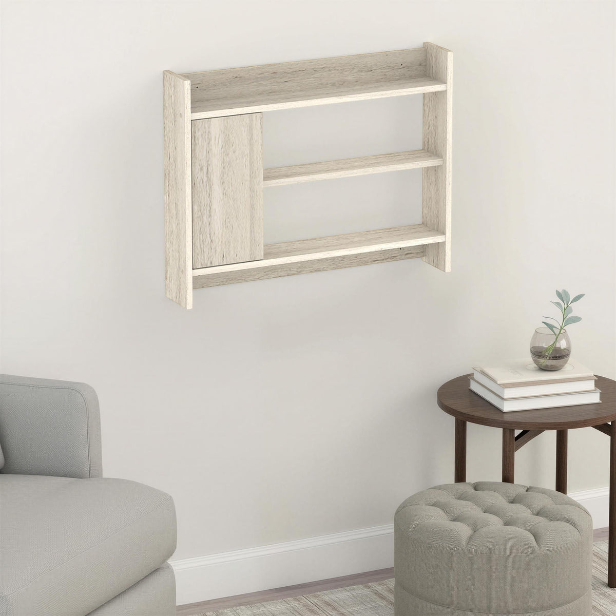 Fleet Wall Shelf – 85cm Wall-Mounted Unit with Cabinet