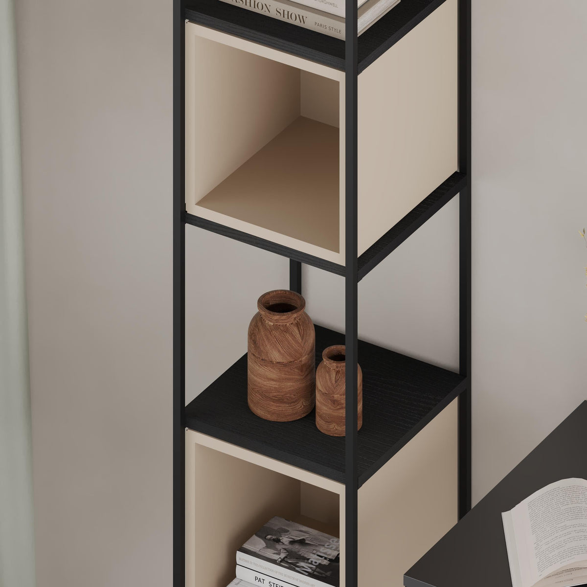 Vale Mini Industrial Bookcase Set 39 x 36.2 x 179 cm