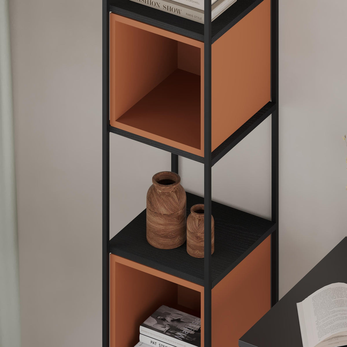Vale Mini Industrial Bookcase Set 39 x 36.2 x 179 cm