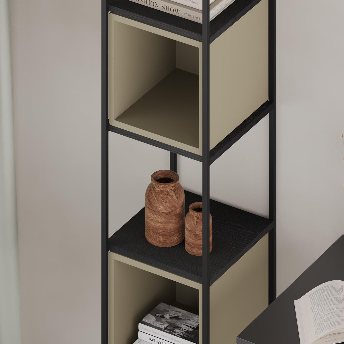 Vale Mini Industrial Bookcase Set 39 x 36.2 x 179 cm