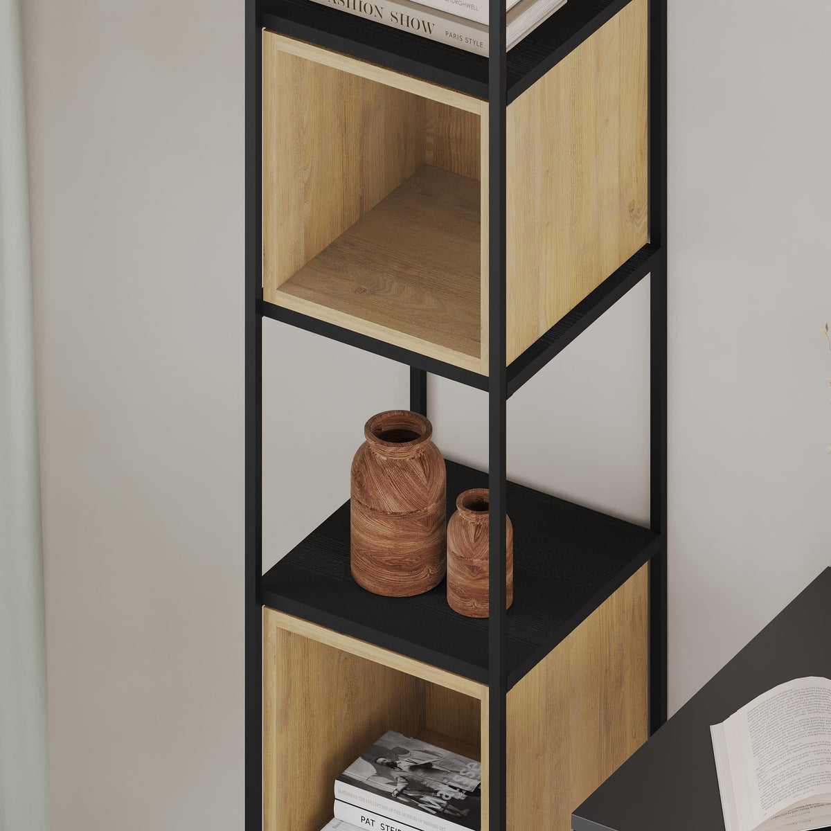 Vale Mini Industrial Bookcase Set 39 x 36.2 x 179 cm