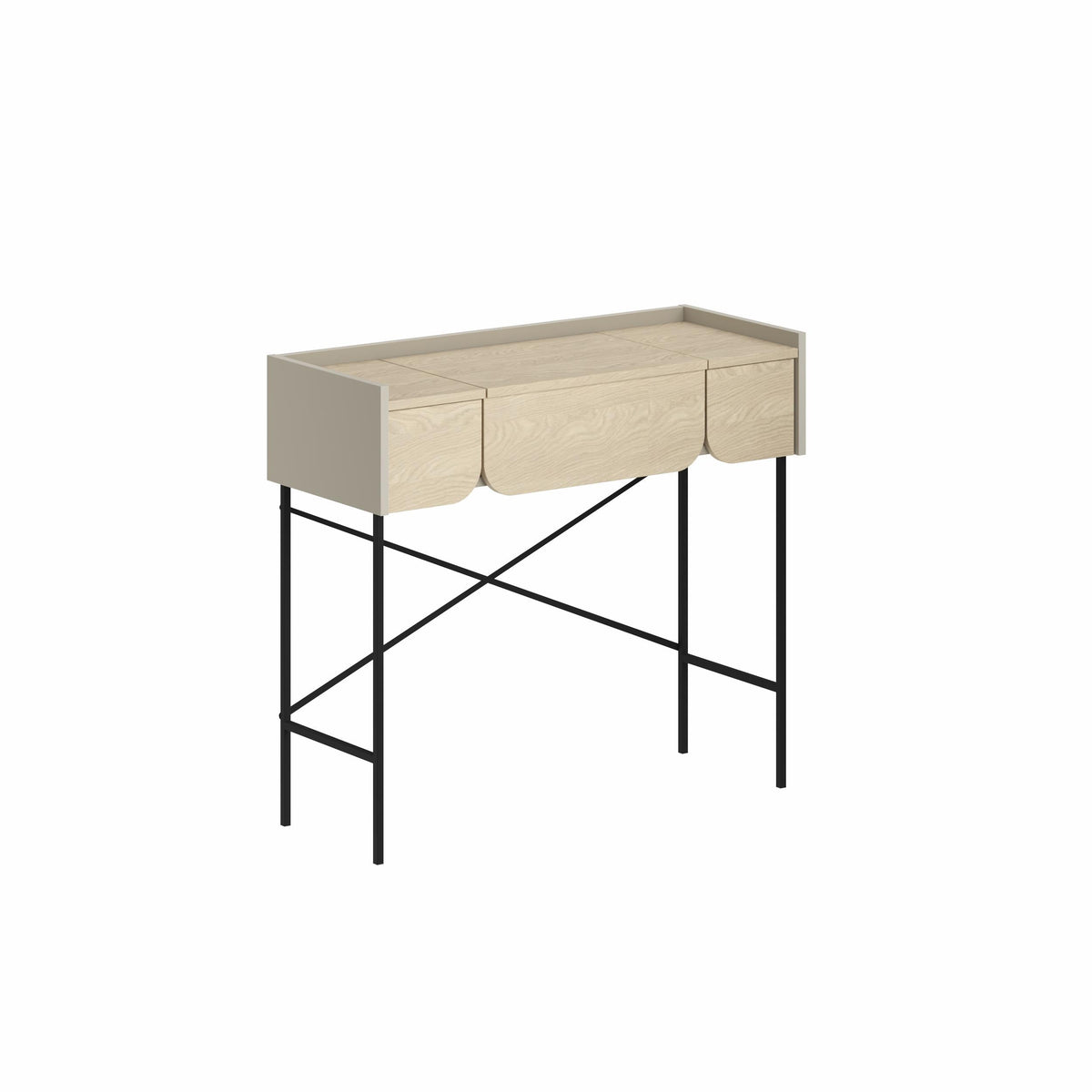 Terra Dressing Table with Mirror and 2 Drawers