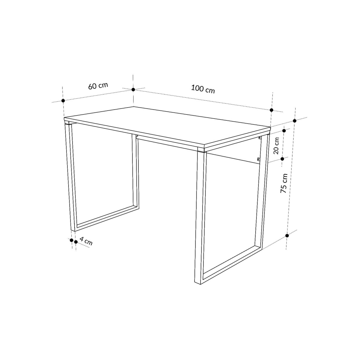 Inna Working Table – 100 cm Modern Desk