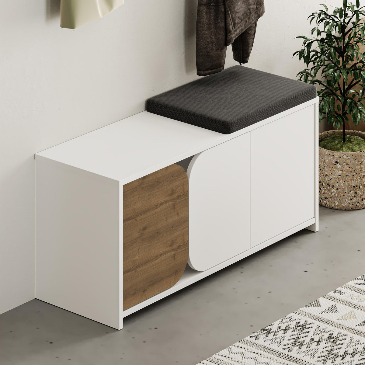 Moni Hallway Shoe Cabinet and Hanger Set