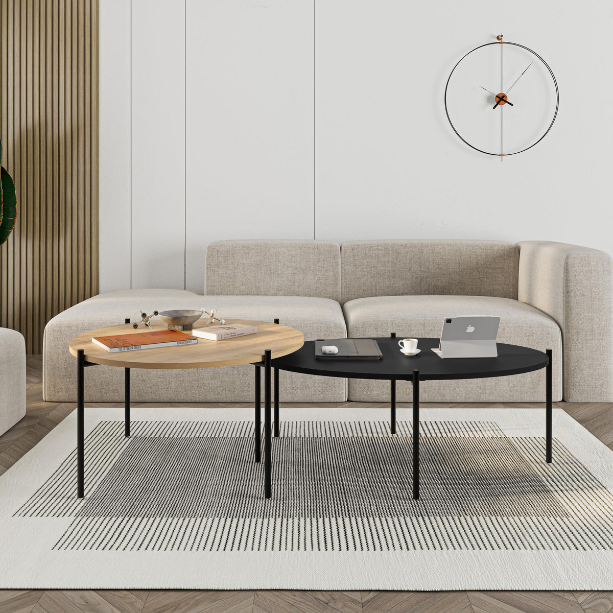 Odelia Round and Oval Coffee Table Set