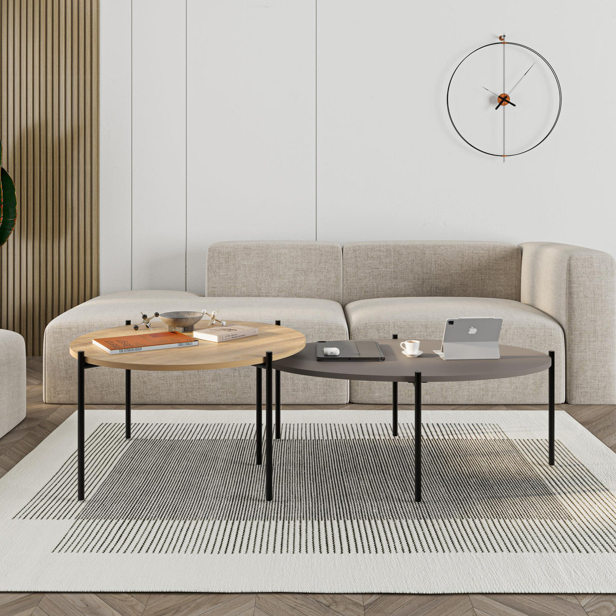 Odelia Round and Oval Coffee Table Set