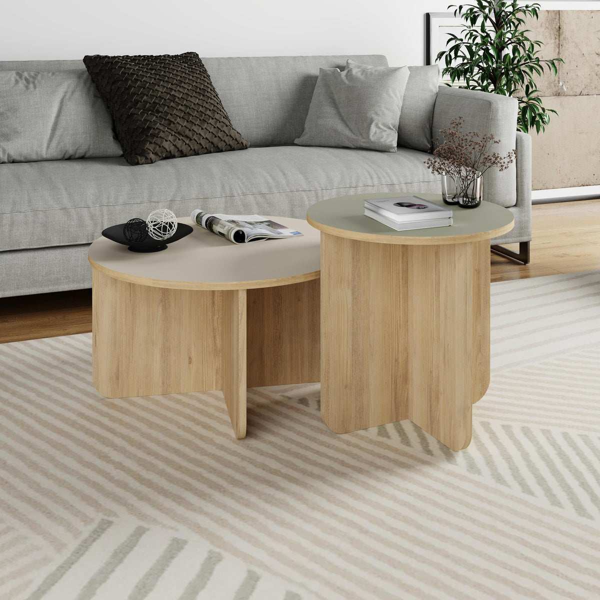 Hillary Modern 2-Piece Coffee Table Set