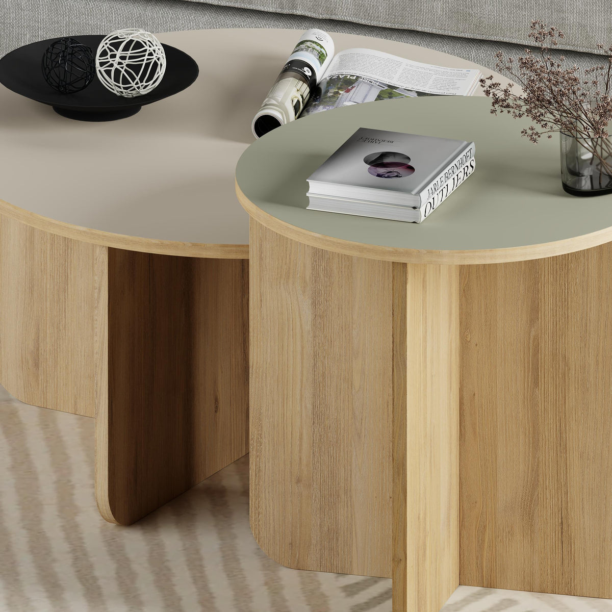 Hillary Modern 2-Piece Coffee Table Set