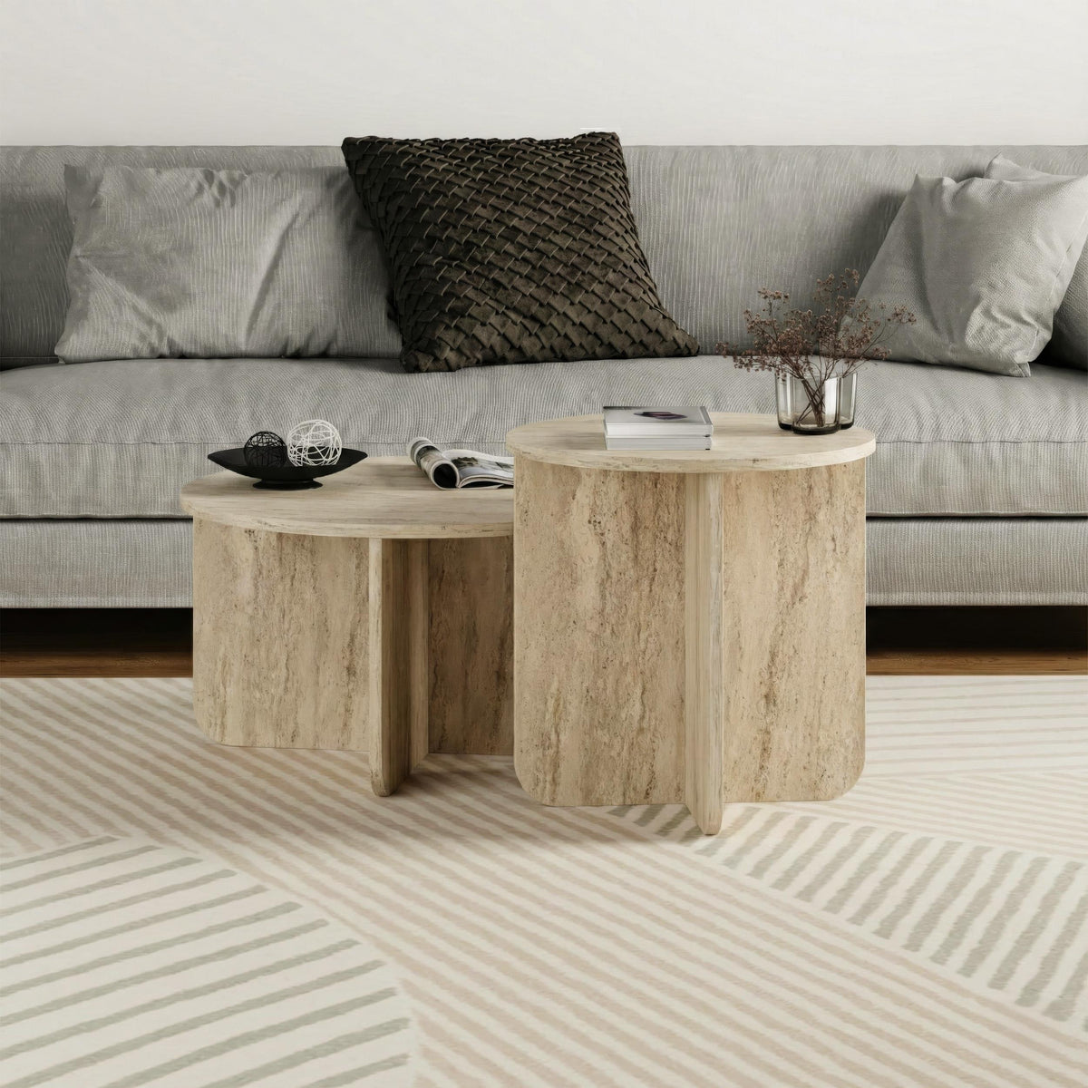 Hillary Modern 2-Piece Coffee Table Set