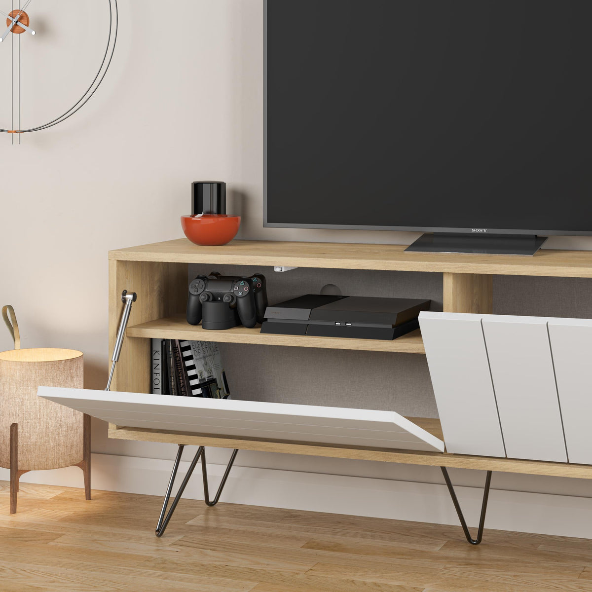 Picadilly Modern TV Stand Multimedia Centre With Storage Cabinet 139cm