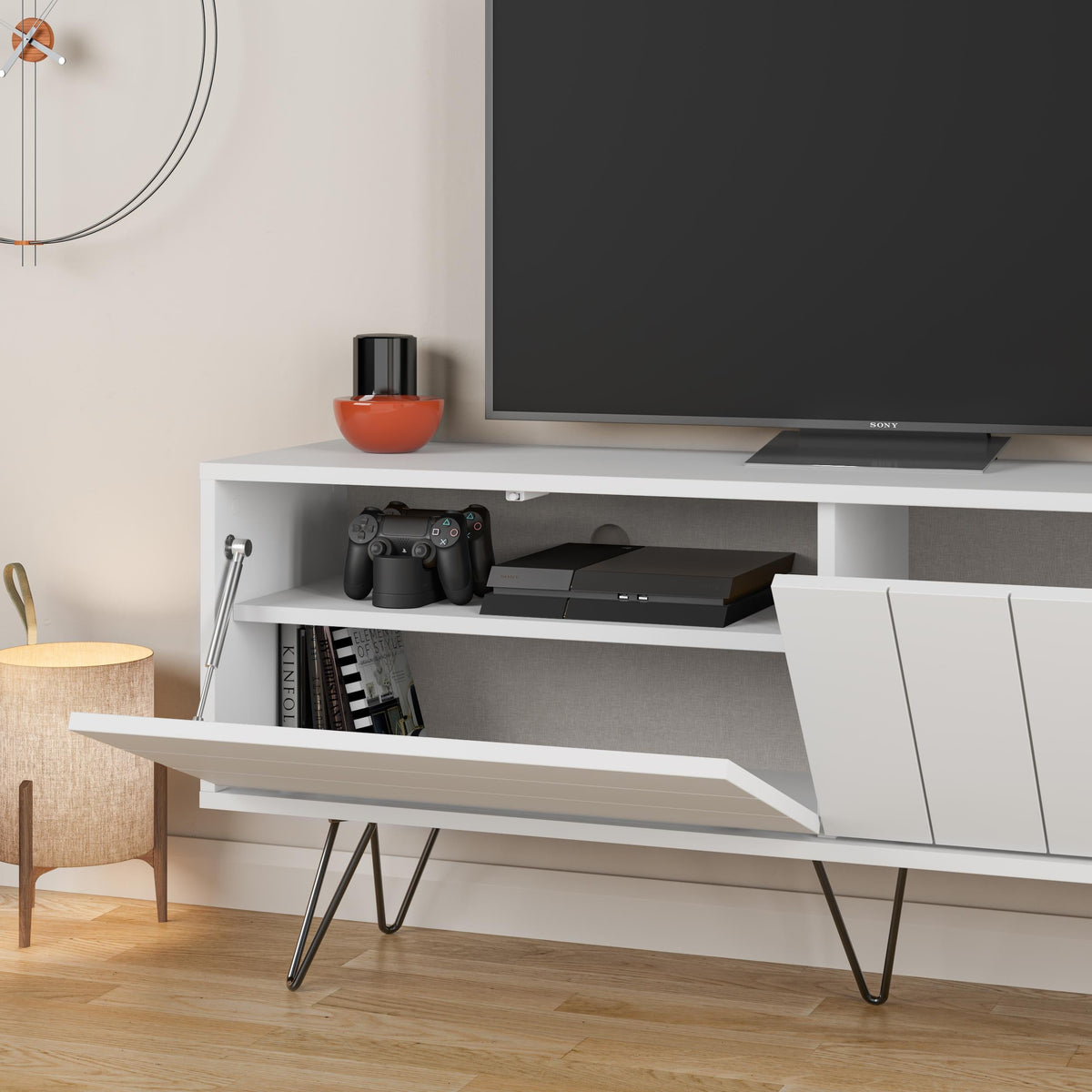 Picadilly Modern TV Stand Multimedia Centre With Storage Cabinet 139cm