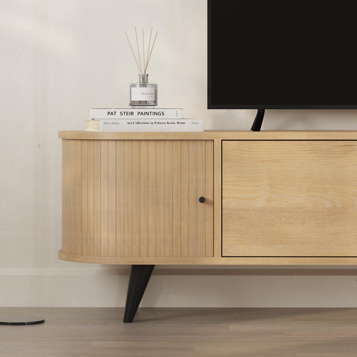 Gentle TV Stand – Oak – 4 Door Storage Unit