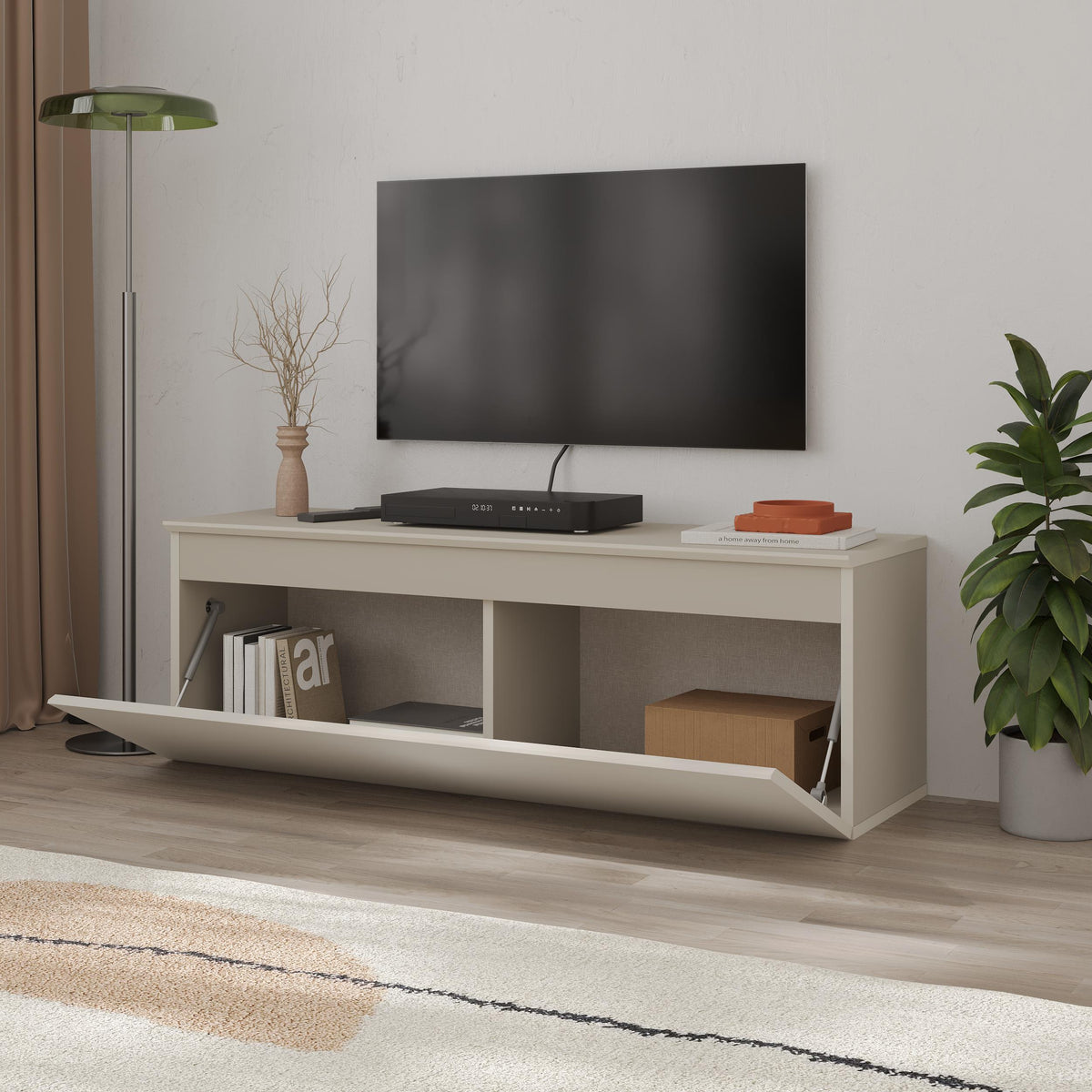 Sunset Modern TV Low Board with Storage