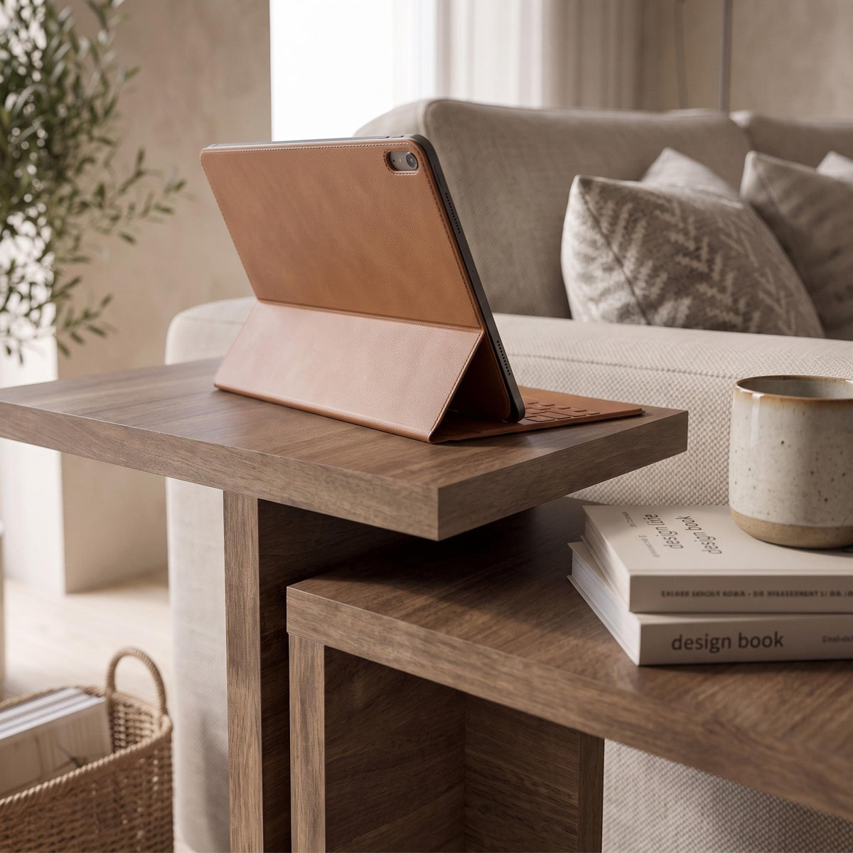 Nero C-Shaped 2-Part Side Table Set