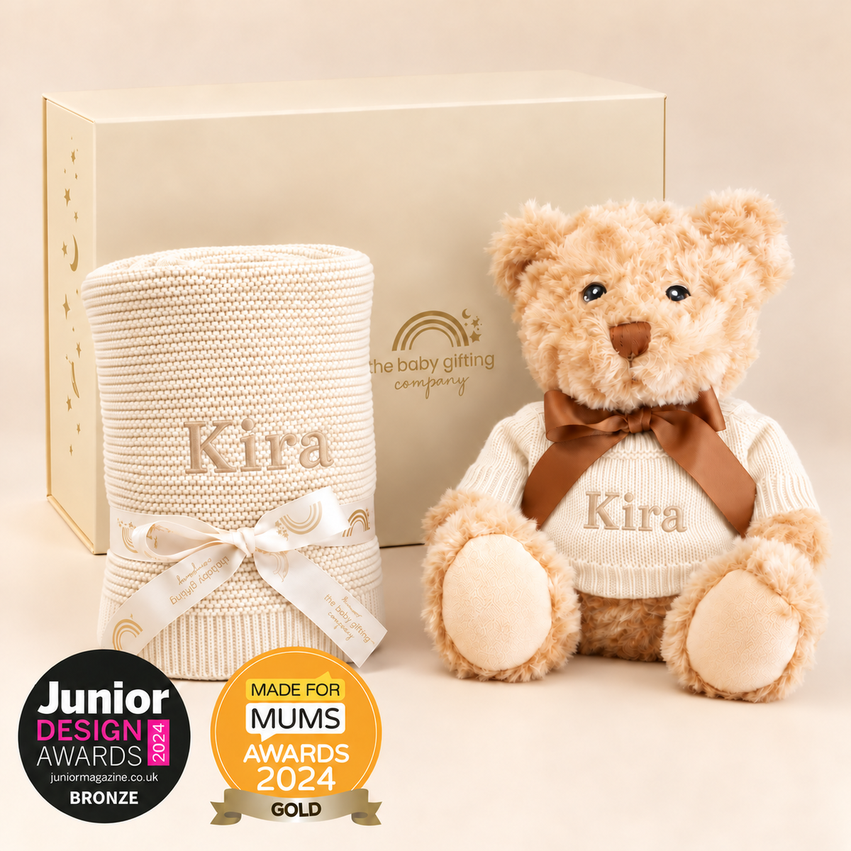 NEW BABY BLANKET AND TEDDY
